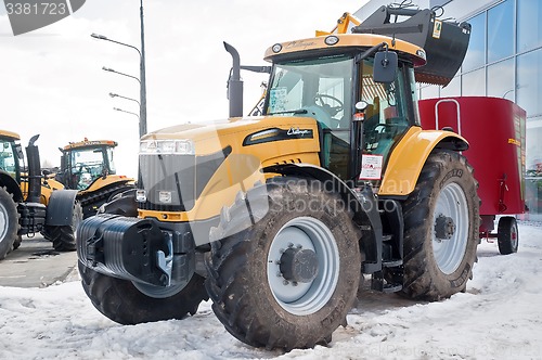 Image of Tractor on agricultural machinery exhibition