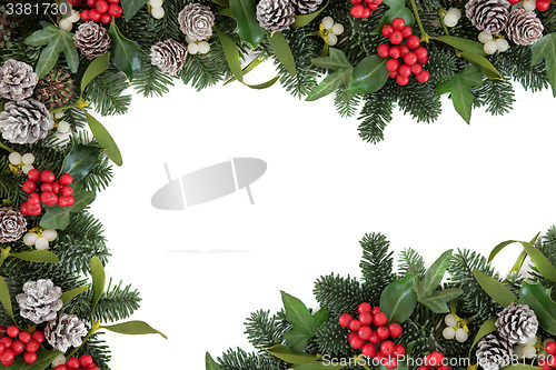 Image of Holly Ivy and Mistletoe Border