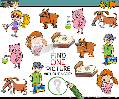 Image of find one picture kindergarten task