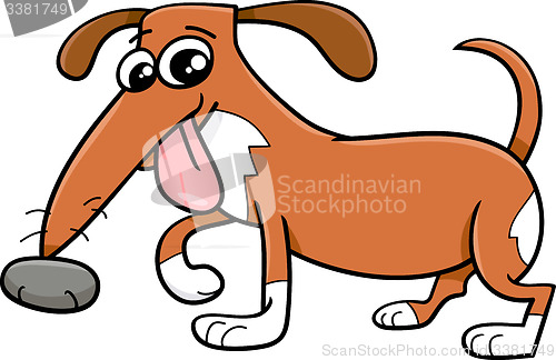 Image of funny dog cartoon illustration