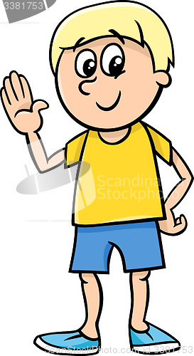 Image of happy boy cartoon