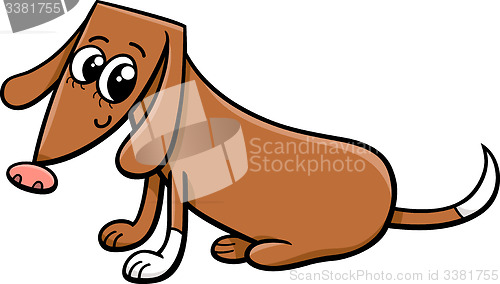 Image of female dog cartoon illustration