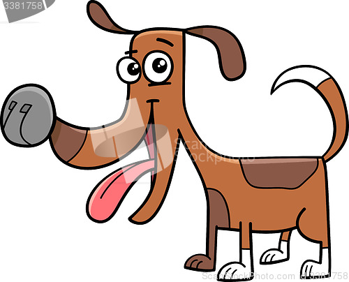Image of funny dog cartoon illustration