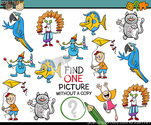 Image of find one picture game for kids
