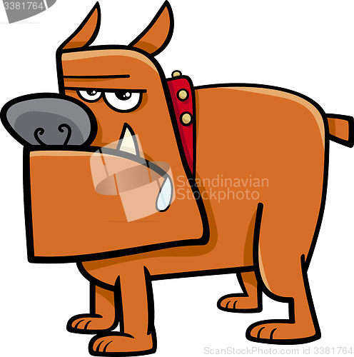 Image of bull dog cartoon illustration