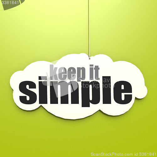 Image of White cloud with keep it simple