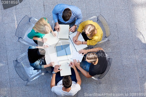 Image of group of students  top view