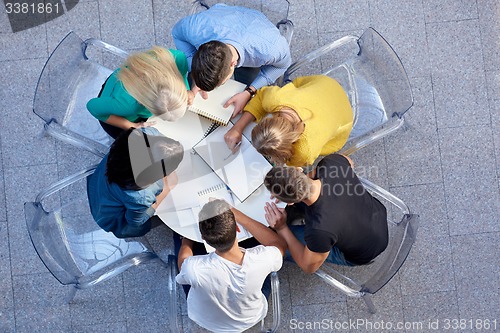 Image of group of students  top view