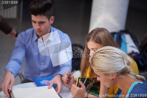Image of students group  study