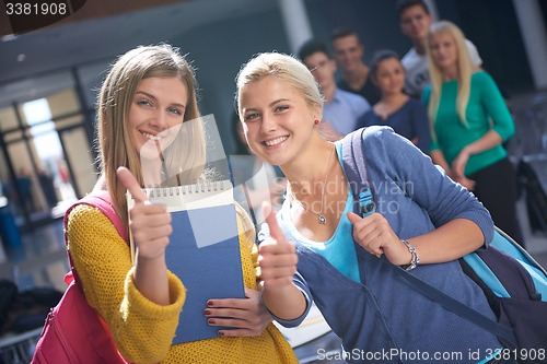 Image of students group  study