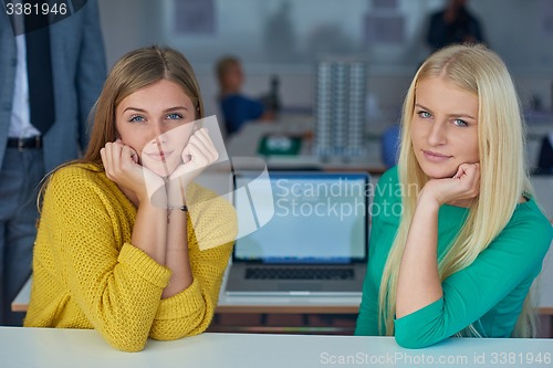 Image of student girls together in classroom