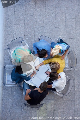 Image of group of students  top view