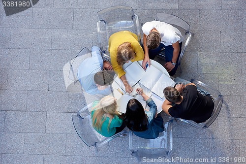 Image of group of students  top view