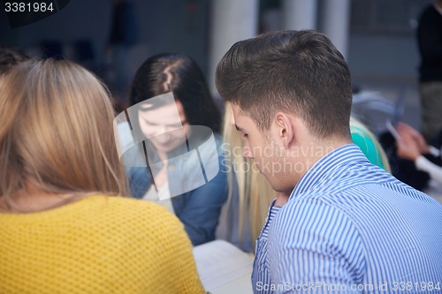 Image of students group  study