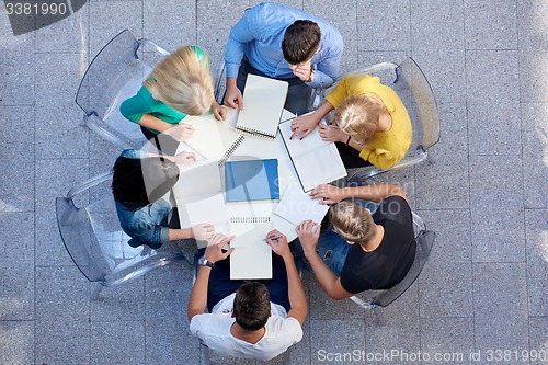 Image of group of students  top view