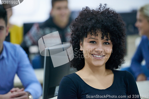 Image of students group in computer lab classroom