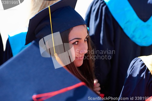 Image of young graduates students group