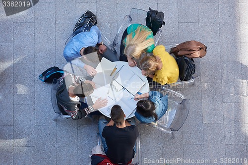 Image of group of students  top view