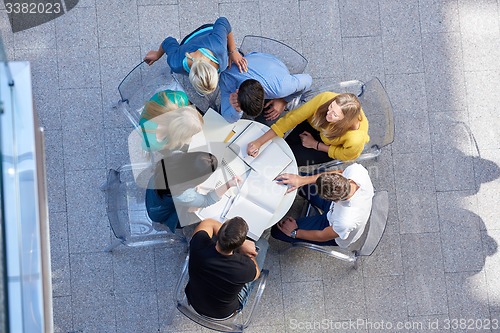 Image of group of students  top view