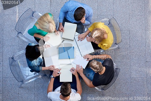 Image of group of students  top view