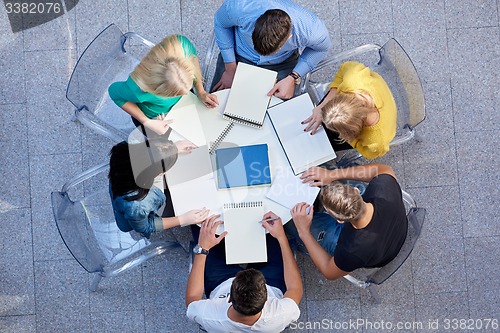 Image of group of students  top view