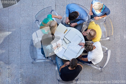 Image of group of students  top view
