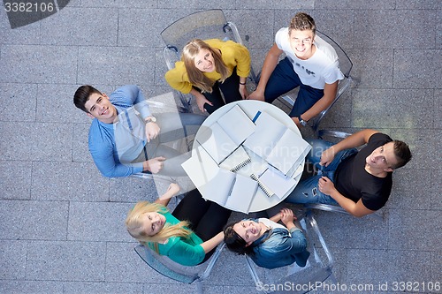 Image of group of students  top view