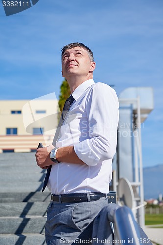 Image of businness man portrait outdoors