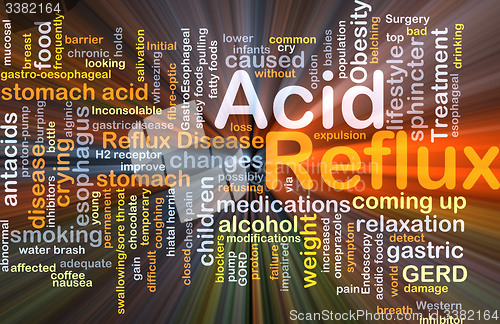 Image of Acid reflux background concept glowing