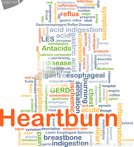 Image of Heart burn background concept