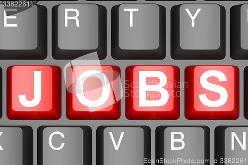 Image of Jobs button on modern computer keyboard