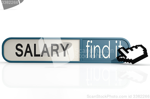 Image of Salary word on the blue find it banner