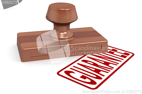 Image of Wooden stamp censored with red text