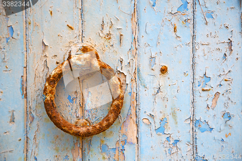 Image of morocco knocker in africa the old wood   