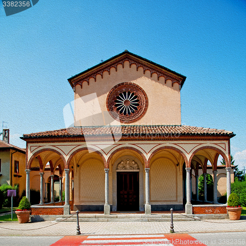 Image of beautiful old architecture in italy europe milan religion and su