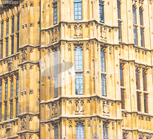 Image of in london old historical    parliament glass  window    structur