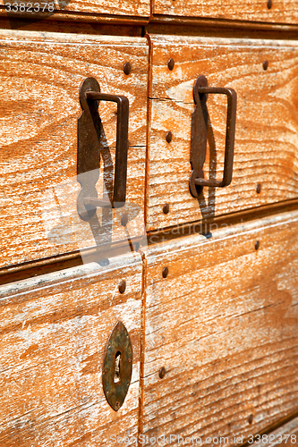 Image of door    in italy  and traditional   nail