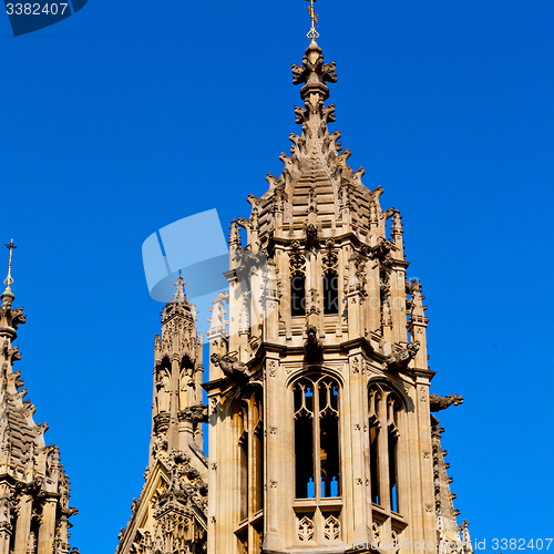 Image of in london old historical    parliament glass  window    structur