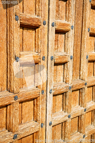Image of door    in italy old   wood and traditional   
