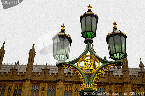 Image of europe in the sky of london lantern   illumination
