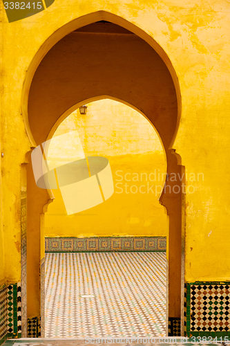 Image of old door in   africa   wall ornate brown