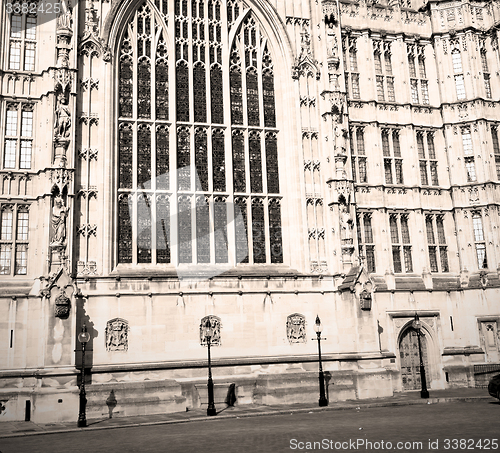 Image of old in london  historical    parliament glass  window    structu