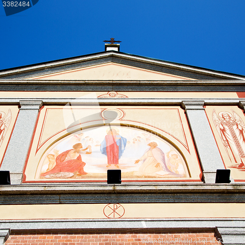Image of old architecture in italy europe milan religion and sunlight