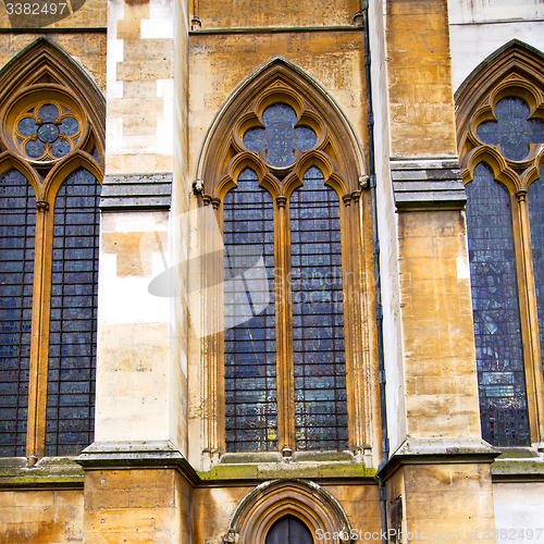 Image of rose window weinstmister  abbey in london old church door and ma