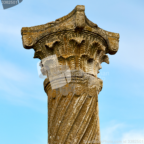 Image of old column in the africa sky history and nature