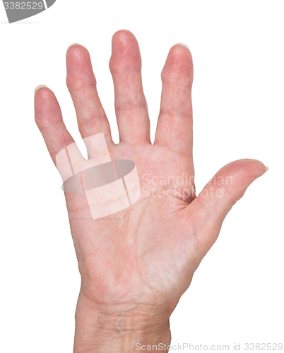 Image of Hand of an old woman