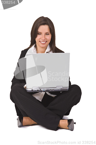 Image of Businesswoman with laptop