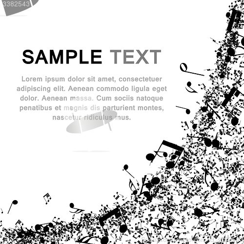Image of Musical notes in a row