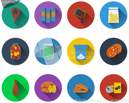 Image of Set of food icons