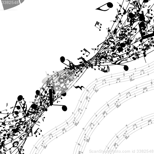 Image of Musical notes in a row